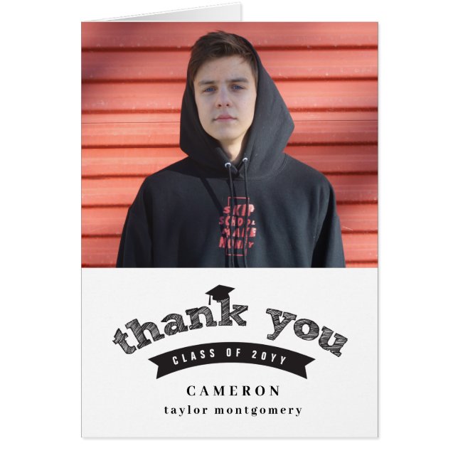 Cartão Formando de Fotografia do Boné de formatura de des (Frente)