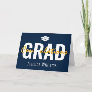 Cartão Formando de Gradações de Branco Amarelo Azul