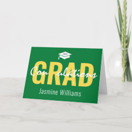Cartão Formando de Gradações de Branco Verde Amarelo