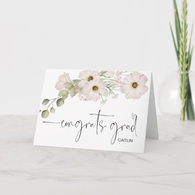 Cartão Formando de licenciatura em parabéns (Frente)