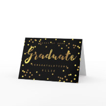 Formando Faux Gold Foil Confetti Preto