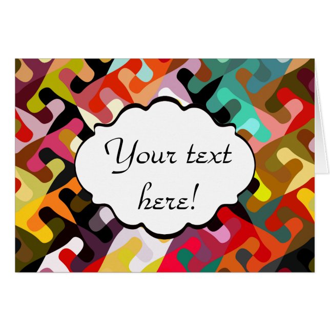 Cartão Formas coloridas design abstrato (Frente Horizontal)