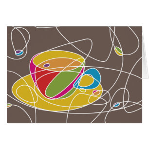 Cartão formas de COFFEE retrô