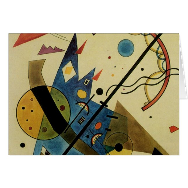 Cartão Formas dos Abstrato de Kandinsky (Frente Horizontal)