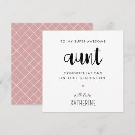 Cartão Formatação Personalizada de Tia Moderna e Bonita