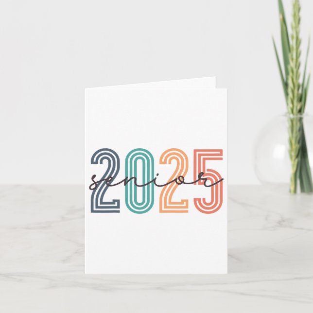 Cartão Formatura 2025 Turma De 2025 Volta às Aulas Retro  (Frente)