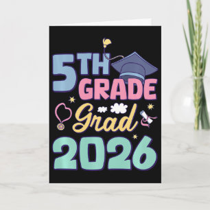 Cartão Formatura da 5ª Série 2026 Graduado Orgulhoso Fund
