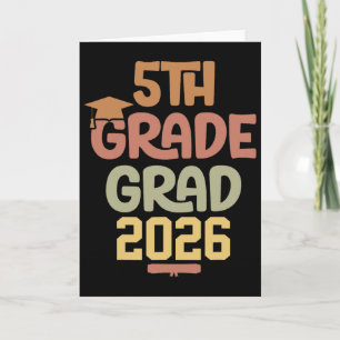 Cartão Formatura da 5ª Série Cl 2026 Graduado Escola Prim