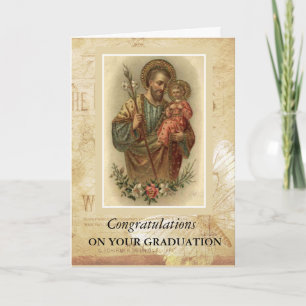Cartão Formatura da St. Joseph & Child Jesus
