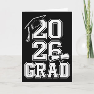 Cartão Formatura da Turma de 2026 Design de Graduação de 