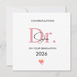 Cartão Formatura de Doutor Personalizado Nome Turma 2026