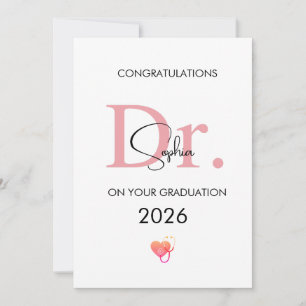 Cartão Formatura de Doutor Personalizado Nome Turma 2026