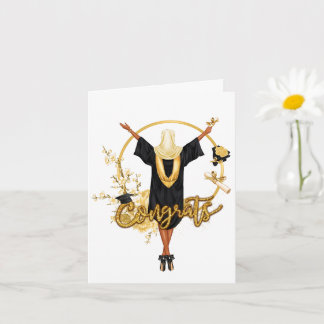 Cartão Formatura de Mulher Muçulmana Chic Personalizada