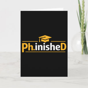 Cartão Formatura de PhD engraçada 2026 PhD Concluído Prem