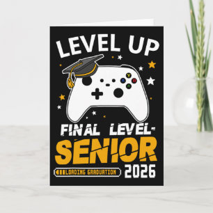 Cartão Formatura Final Senior 2026 Level Up Grad Jogos