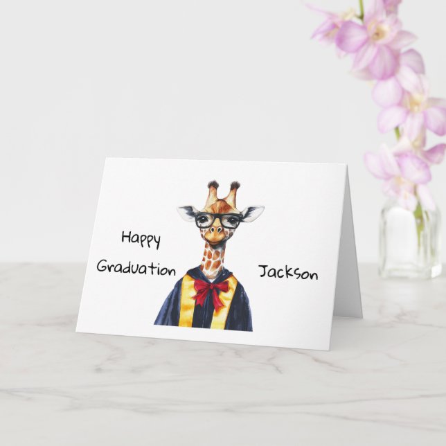 Cartão Formatura Girafa Cufe Personalizada  (Orquídea)