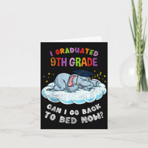 Cartão Formatura no 9º ano de elefante, formatura engraça