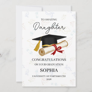 Cartão Formatura Personalizada da Filha Incrível