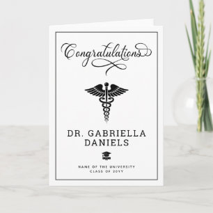 Cartão Formatura Personalizada de Médico de Escola de Med