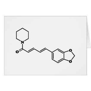 Cartão Fórmula Química Molecular de Piperina Piperina