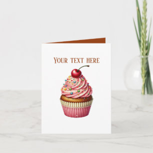 Cartão Fornecedores de padaria fofa cupcake personalizáve