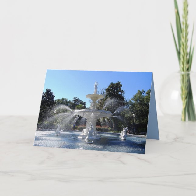 Cartão Forsyth Park Fountain, Savannah, Georgia, Card (Frente)