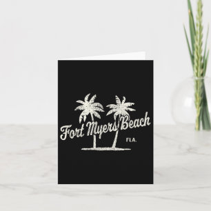 Cartão Fort Myers Beach Florida Vintage 70s Palm Trees Gr