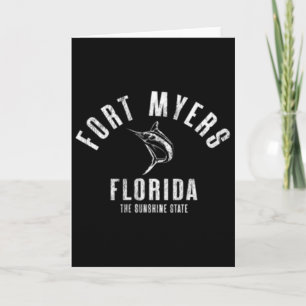 Cartão Fort Myers Flórida Fl Retro Vintage Praia Frente A