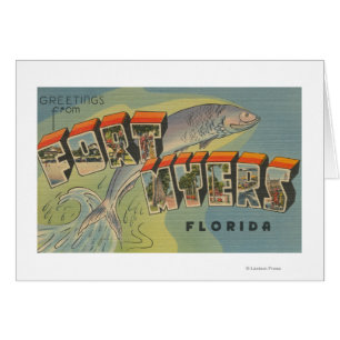 Cartão Fort Myers, Florida - grandes cenas da letra