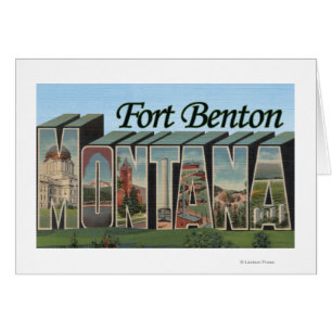 Cartão Forte Benton, Montana - grandes cenas da letra
