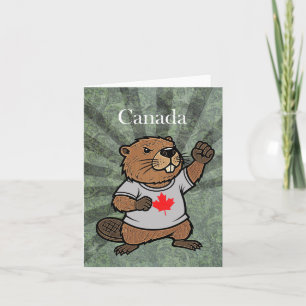 Cartão Forte E Canadense Beaver Elbows Up Canadá