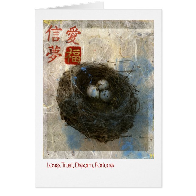 Cartão Fortuna do sonho da confiança do amor (Frente)