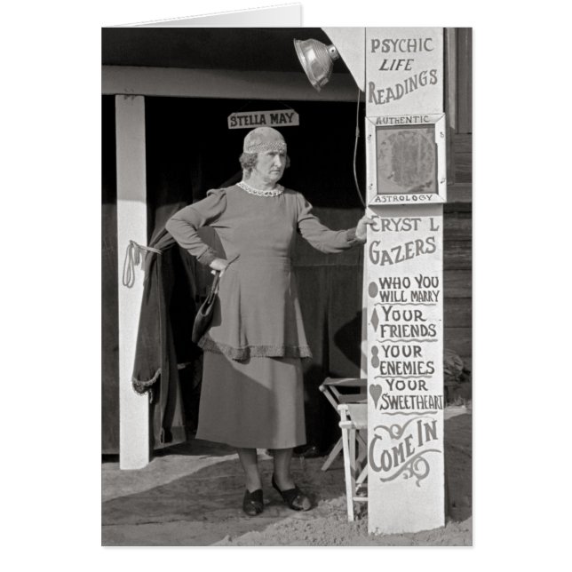 Cartão Fortune Teller, 1938 (Frente)