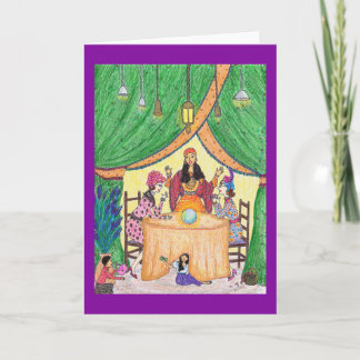 Cartão Fortune Teller Crystal Ball Greeting Card