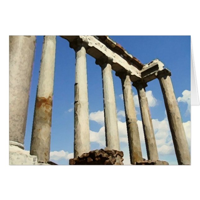 Cartão Fórum Romano de Pincel Seco (Frente horizontal)