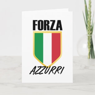 Cartão Forza Azzurri Itália Flag Soccer