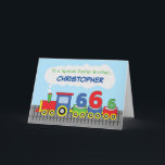 Cartão Foster Brother 6 Birthday - Via de Comboio Colorid<br><div class="desc">Ele pode não esperar receber este de você,  por isso será uma grande surpresa assim que você lhe der isso no dia do seu aniversário de 6. A frente colorida vem com uma opção de personalização também.</div>