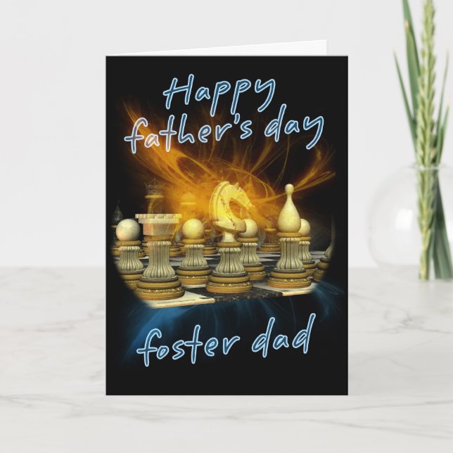 Cartão Foster Dad - Father's Day Card - Chess (Frente)