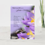 Cartão Foster Mother purple crocus Birthday Card<br><div class="desc">Foster Mother purple crocus Birthday Card</div>