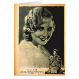 Cartão Foto 1928 do compartimento do filme de Thelma Todd