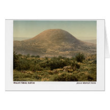 Foto Antiga da Terra Santa Cristã Jesus Monte Tabo