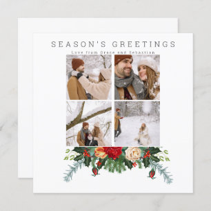 Cartão Foto Botânica de inverno de Férias Personalizada