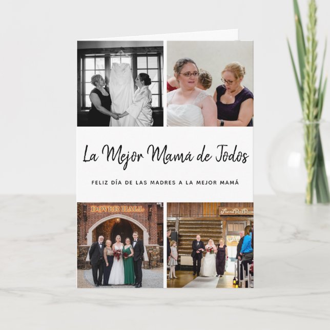 Cartão Foto Collage Tarjeta del Día de las Madres (Frente)