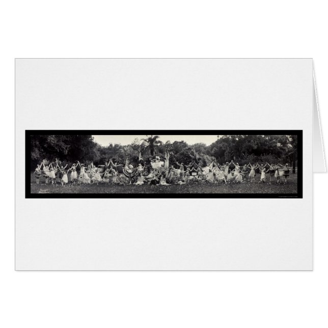 Cartão Foto da dança do Land of Flowers em 1920 (Frente Horizontal)