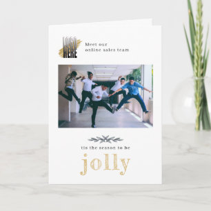 Cartão Foto da empresa contemporânea Jolly Natal