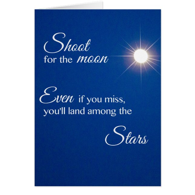 Cartão Foto da Lua entre as Estrelas (Frente)