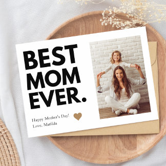 Cartão Foto da melhor mãe de Dia de as mães