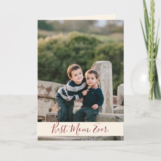 Cartão Foto da Melhor Mãe Nunca (Frente)
