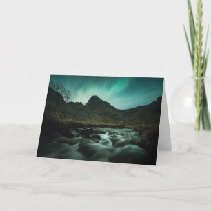 Cartão Foto da paisagem das luzes do norte