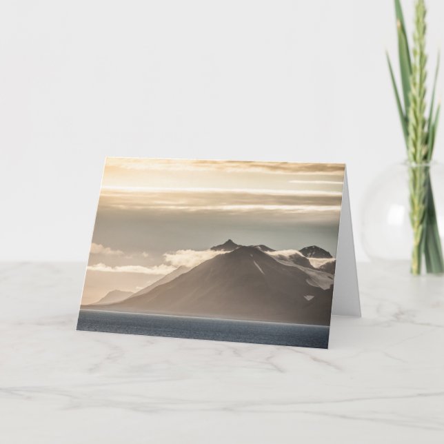 Cartão Foto da Paisagem de Svalbard (Frente)